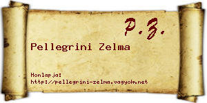 Pellegrini Zelma névjegykártya